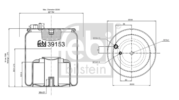 Bellow, air suspension